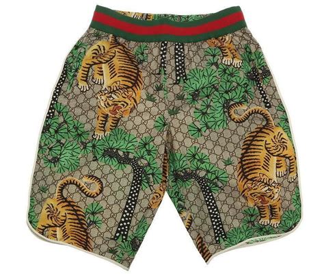 gucci tiger swim shorts